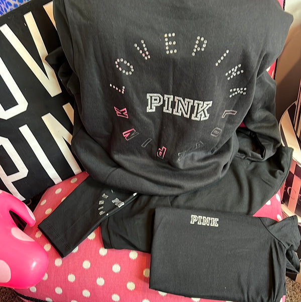 Vs Pink SET 3 Pieces Hoddie /Tee /Leggings