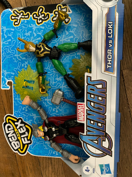 Marvel Avengers Bend and Flex Thor Vs. Loki, 6 Inch Scale Action Figures