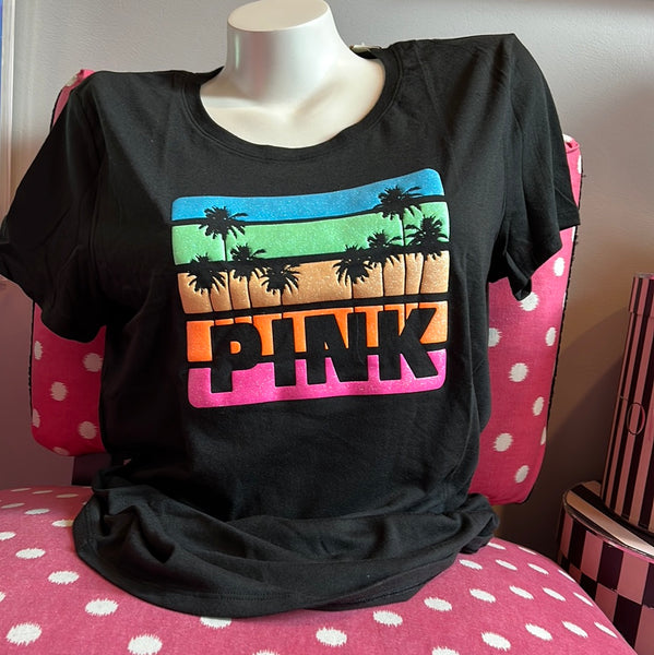 VS Pink shimmer Tee Short Sleeve