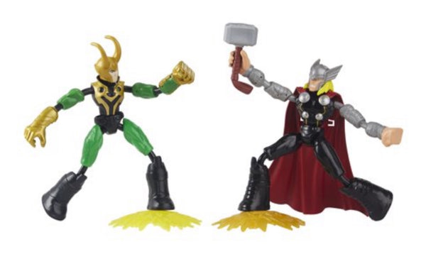 Marvel Avengers Bend and Flex Thor Vs. Loki, 6 Inch Scale Action Figures