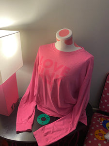 Long Sleeve Love Pink Tee Pink Victoria Secrets